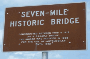 Seven Mile Bridge Sign
