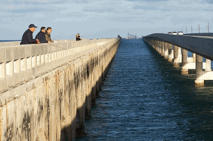 Fishing from the Old Seven Mile Bridge